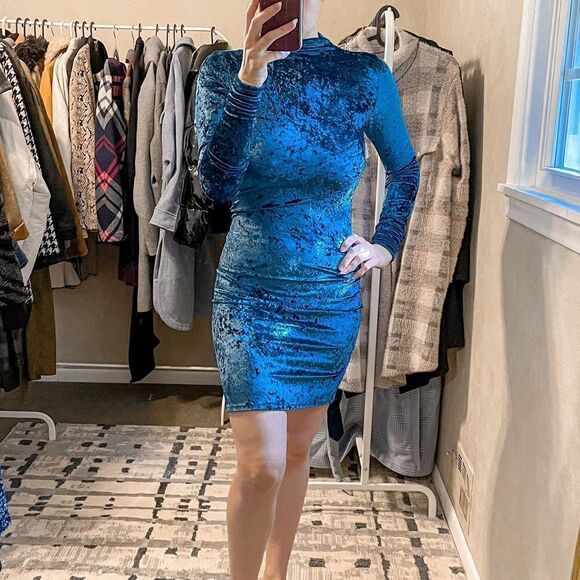 Caroline Constas Victoire Velvet Open Back Mini Dress M - Picture 2 of 8